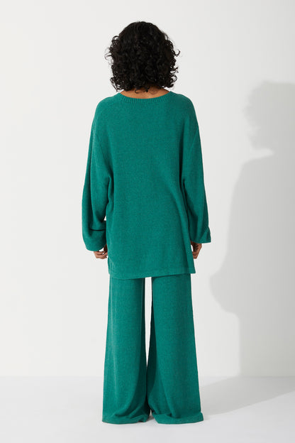 Zulu & Zephyr Forest Cotton Wool Blend Knit Jumper