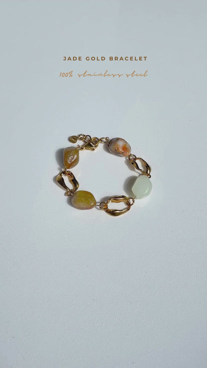 Sasha Made It Jade Bracelet Gold