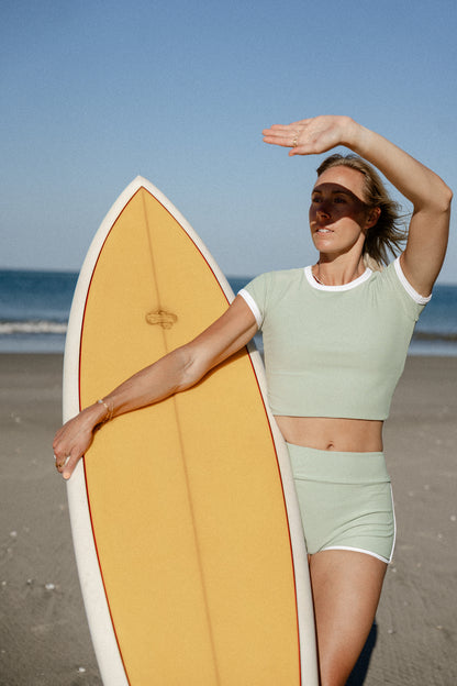 The Unscripted Surf Top Pistachio