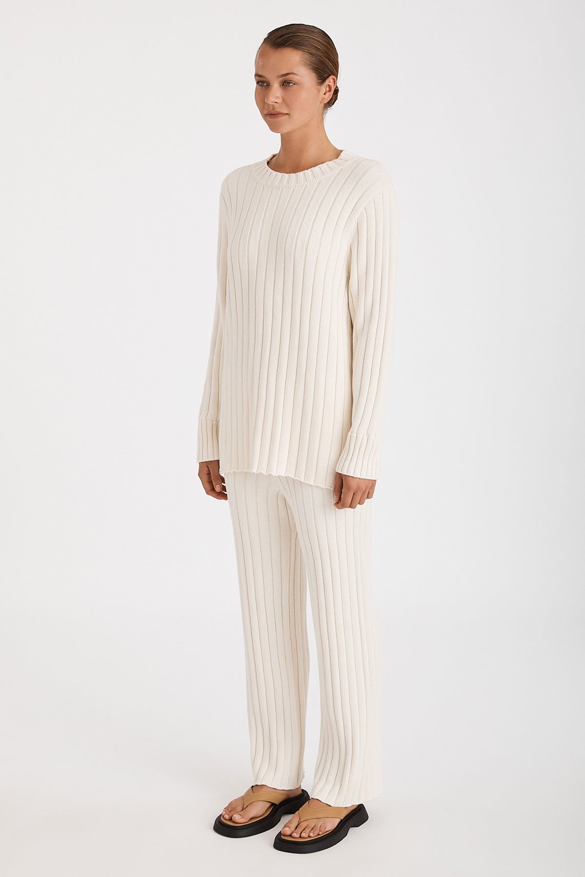 Zulu & Zephyr Cotton Thick Rib Knit Pant
