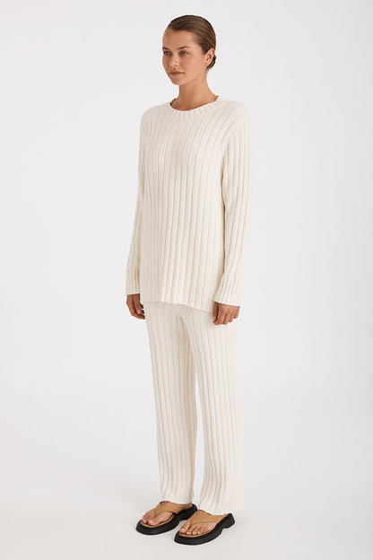 Zulu & Zephyr Cotton Thick Rib Knit Pant