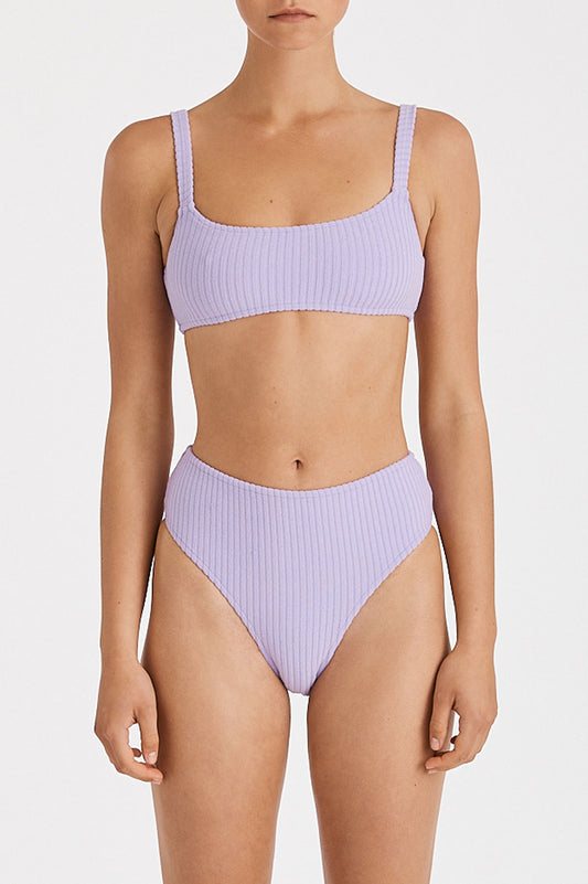 Zulu & Zephyr Lilac Cord Towelling Bralette