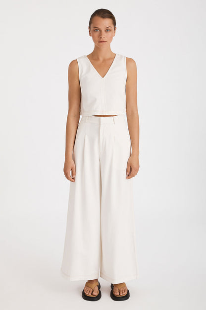 Zulu & Zephyr Organic Cotton Drill Utility Top Ivory