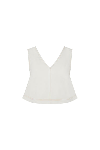 Zulu & Zephyr Organic Cotton Drill Utility Top Ivory