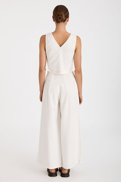 Zulu & Zephyr Organic Cotton Drill Utility Top Ivory