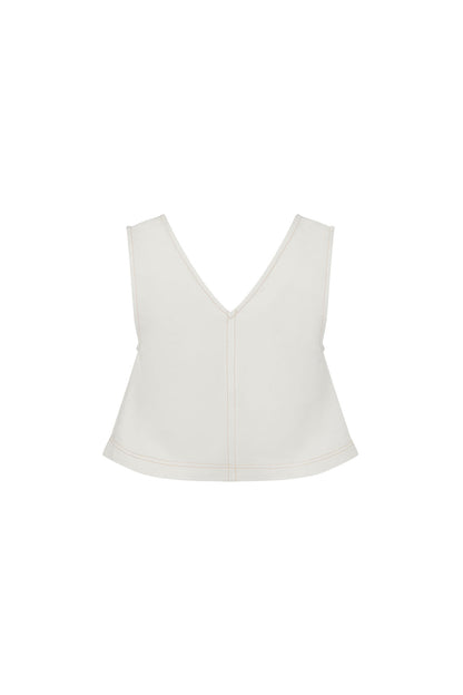 Zulu & Zephyr Organic Cotton Drill Utility Top Ivory