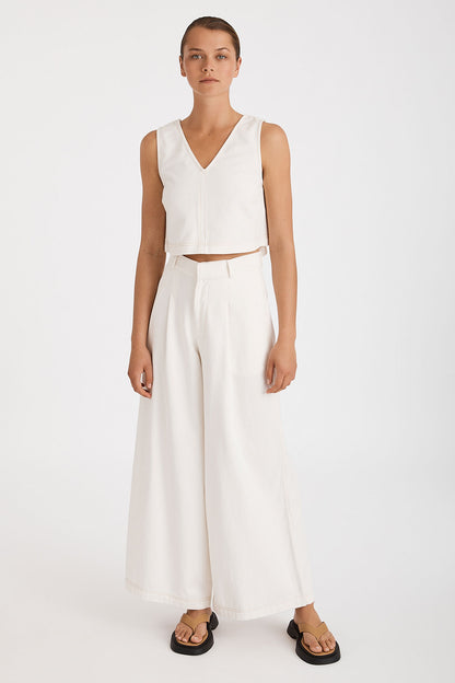 Zulu & Zephyr Organic Cotton Drill Utility Top Ivory